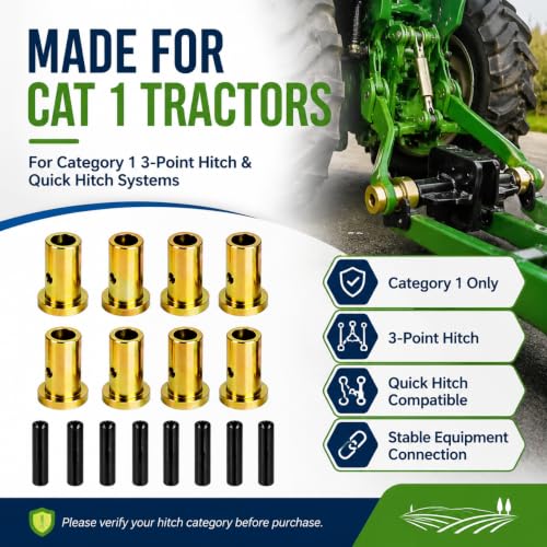 Cat 1 Quick Hitch Adapter Bushings Kit Fit CateCat 1 Quick Hitch Adapter