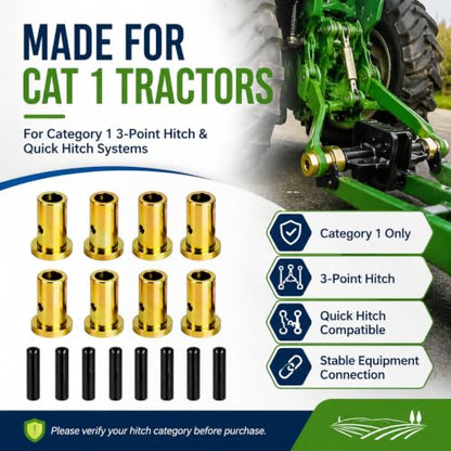 Cat 1 Quick Hitch Adapter Bushings Kit Fit CateCat 1 Quick Hitch Adapter