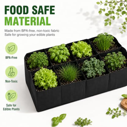 Gardzen 2 Pack Fabric Raised Garden Beds - size: 3Feet x 6Feet