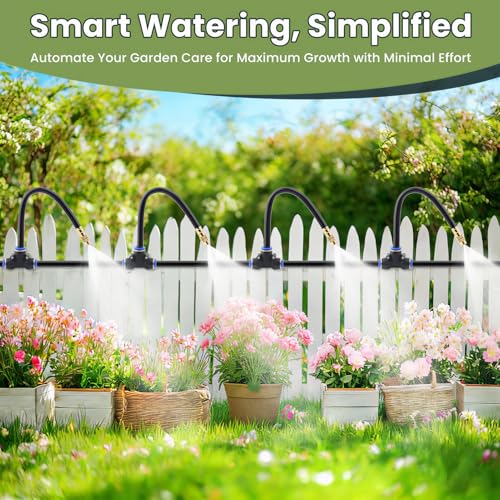 200FT Automatic Drip Irrigation Kits Garden Watering System 40 Nozzles - size: 200 FT