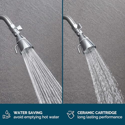 Angle Simple Shower Shut Off Valve, Water Flow Pressure Restrictor, Chrome - color: Chrome