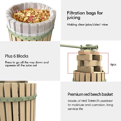 Fruit and Apple Crusher and Apple Cider Wine Press