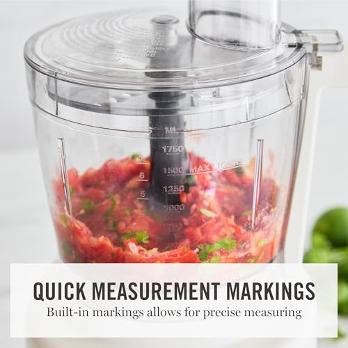 Martha Stewart 10 Cup Food Processor & Electric Chopper, One Touch Pulse - color: Indigo Blue