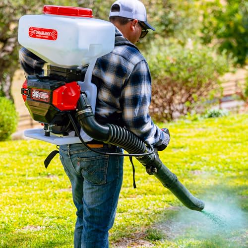 4 Gallon Backpack Battery-Powered Broadcast Fertilizer Spreader for Granular Fertilizer Seed Feed Salt Ice