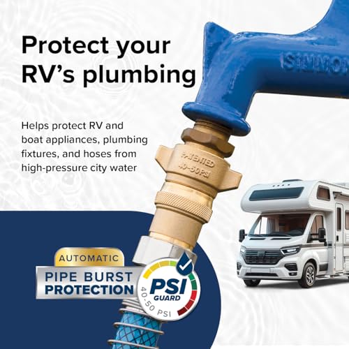 Camco Brass Marine/RV Water Pressure Regulator - Drinking Water Safe