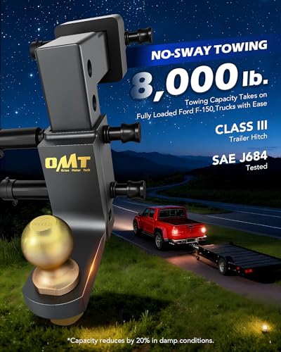 Orion Motor Tech Adjustable Trailer Hitch Ball Mount - 2" Receiver & Ball - size: 2" Receiver 9-1/2" Drop & 8-1/4" Rise