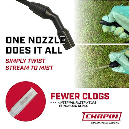 CHAPIN 2-Gallon Pump Sprayer, Anti-Clog for Consistent Spray - size: 2 Gallon