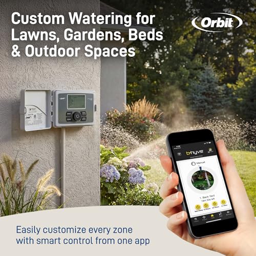 Orbit B-hyve Smart Indoor/Outdoor Sprinkler Controller - 12-Zone - App Controlled Smart Controller with Custom Irrigation Schedules - Weatherproof Multi-Zone Sprinkler System - 57950 - size: 12-Zone