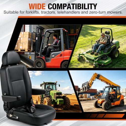 Universal Tractor Seat, Forklift Seat with Safety Belt