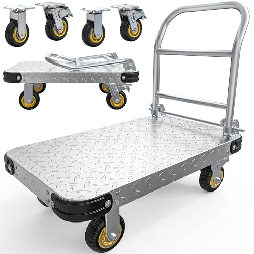 YITAMOTOR 2000 LBS Heavy Duty Platform Truck Push Cart Dolly (36" x 24")
