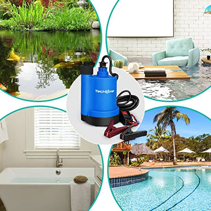 TecHome 12v Sump Pump Submersible Water Pump Water Transfer Pump. - style: 12V Submersible Pump