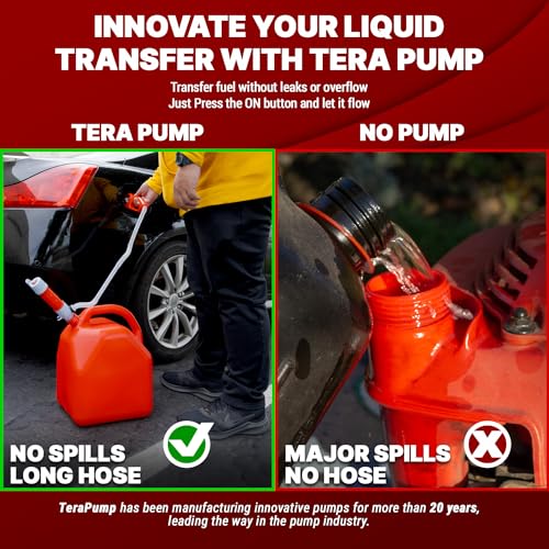 TERA PUMP 2pk Battery Powered Transfer Pump for Fuel and Water