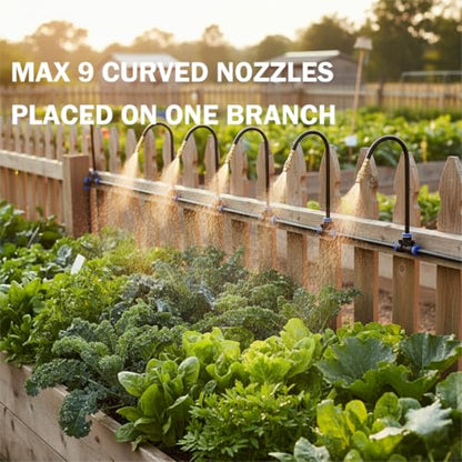 Automatic Garden Irrigation System 100ft with 18 Adjustable Copper Nozzles - color: 100ft