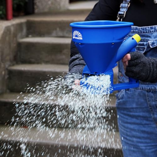 Spyker Winter Weather De-Icing Kit: Ergo-Pro 50 Pound Winter Spreader with 5 Pound Handheld Spreader