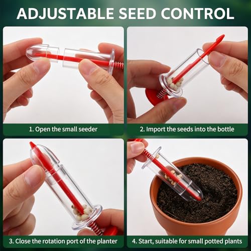 7 Pcs Sowing Seeds Dispenser Set, with 12 Hole Seeder