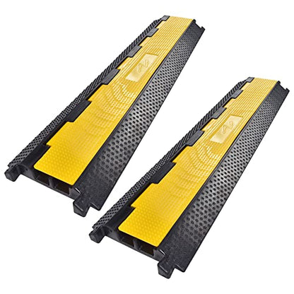 Yescom Cable Ramp Protector 2 Channel Garden Hose Protecitive 22000 Lbs - size: 1.8"H - 2 Channel - 2 Pack