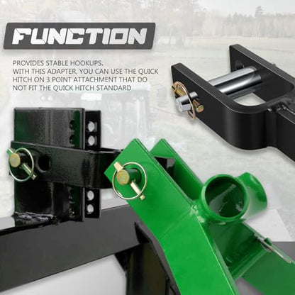 Camoo Versatile Quick Hitch Adapter Fit for Category 1, 3-Point Quick Hitch - size: Adapter + Sleeve