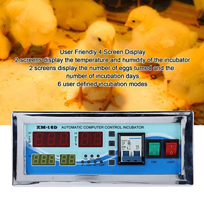 110V Egg Incubator Controller XM18D Digital Temperature Humidity Controller