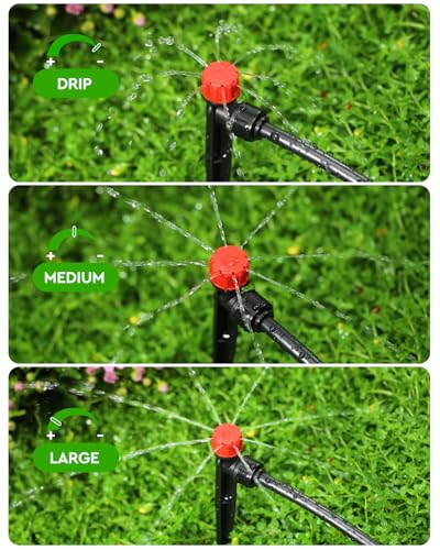 36 Pack Drip Irrigation Parts, Quick Connect 8-Outlet Adjustable 360° Emitters for Garden & Farm Irrigation Systems - size: 36 Packs Drip Irrigation Emitters Sprayer