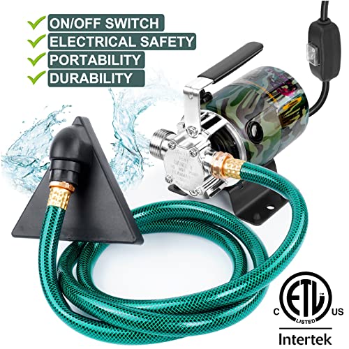 TIGEROAR Water Transfer Pump 115V With Switch 330 GPH Utility Pump Portable