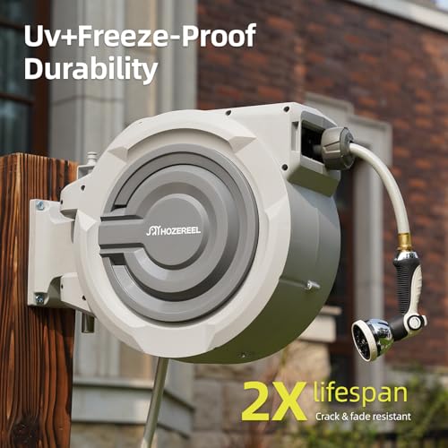 1/2" x 72 FT Retractable Garden Hose Reel - size: 1/2" 72 FT Hose & Reel