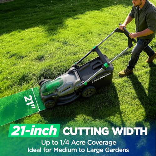 21" 40V Max Brushless Cordless Electric Self Propelled Lawn Mower - size: 21" lawn mower