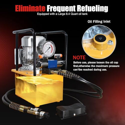 Electric Hydraulic Pump Double Acting 10000 PSI 8L Hydraulic Power Pack