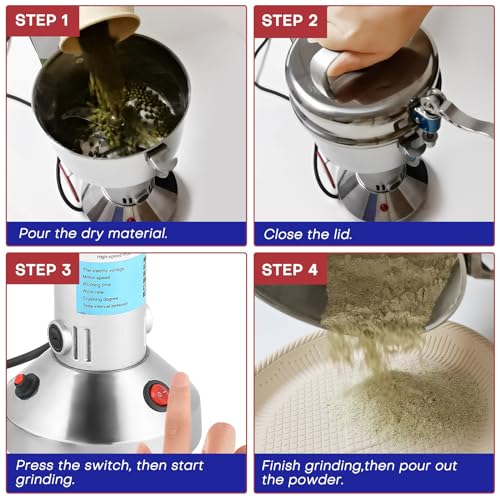 High Speed 150g Electric Grain Mill Machine Spice Herb Grinder 750W
