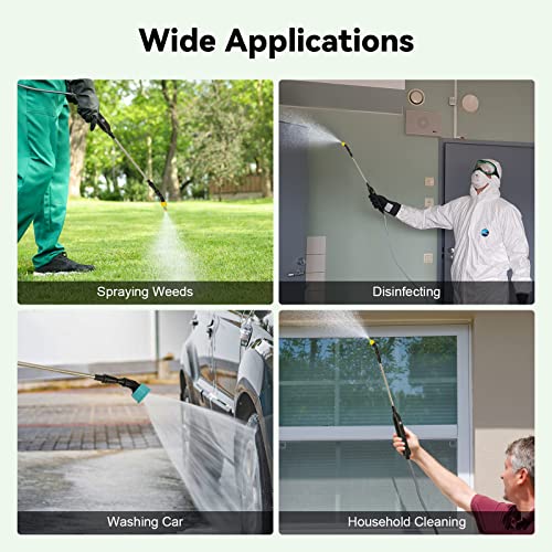 TOOVEM Electric Garden Sprayer, Portable Battery Powered Watering Wand