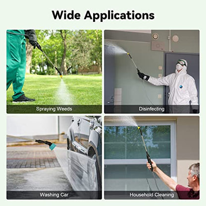 TOOVEM Electric Garden Sprayer, Portable Battery Powered Watering Wand