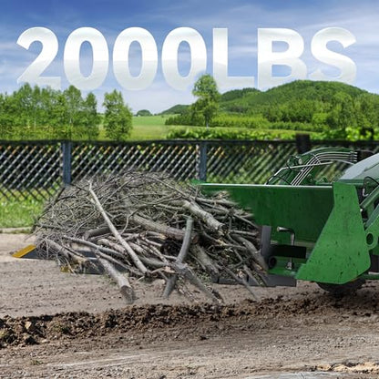 YITAMOTOR 43" Clamp on Pallet Forks, 2000lbs Skid Steer Tractor Bucket Fork - size: 43 Inch 2000LBS