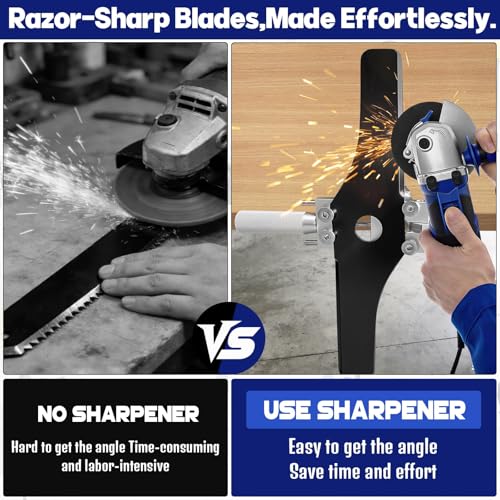 Lawn Mower Blade Sharpener Balancer Jig Left Right Grinding Tool Kit,White - color: White