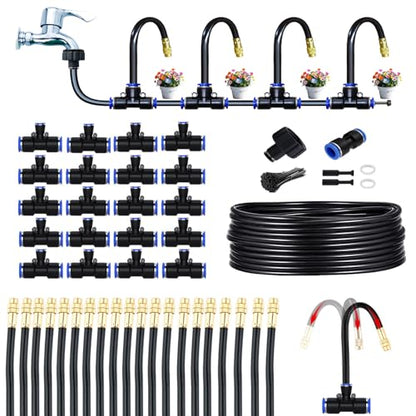 65FT 360° Adjustable Drip Irrigation System for Garden - size: 65FT
