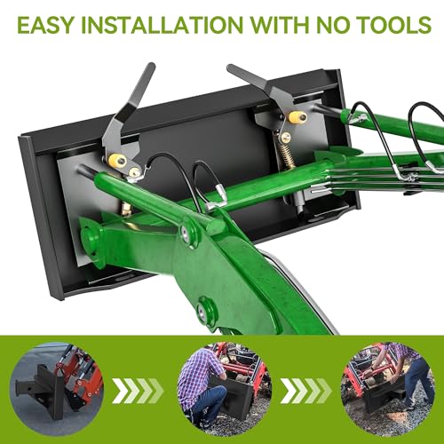AUTOSAVER88 1/4" Mini Skid Steer Mount Plate with 2" Receiver Hitch