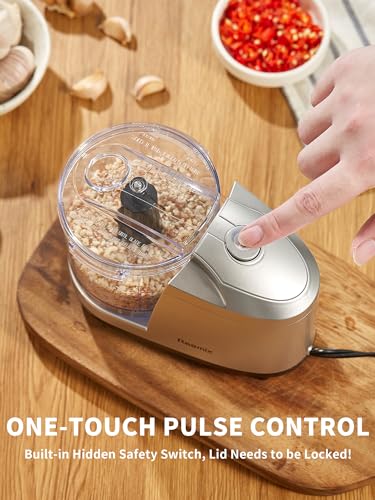 Reemix 1.5-Cup Electric Food Chopper, 100W Mini Food Processor Meat Grinder - color: Silver