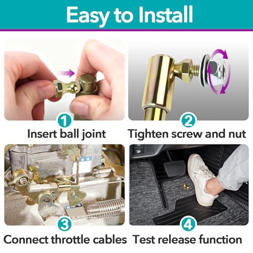 2 Pcs Quick Release Throttle Disconnect, 10-32 Female Thread