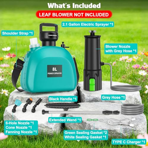 2-in-1 Mist Sprayer Compatible for EGO Leaf Blower (NO Blower) - color: Green