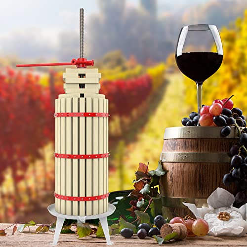 Fruit Wine Press and Crusher,100% Nature Apple&Grape&Berries Crusher Manual Juice Maker