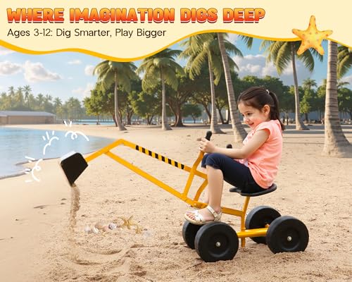 Albott Ride On Sand Digger Excavator Toys - color: Yellow