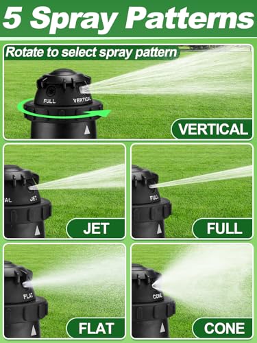 Acostop Sprinklers for Yard with Sturdy Zinc Alloy Base