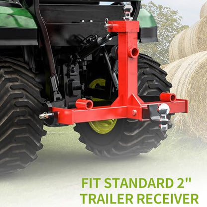 AUTOSAVER88 49" Hay Bale Spear, 3 Point Quick Hitch for Category 1 Tractors