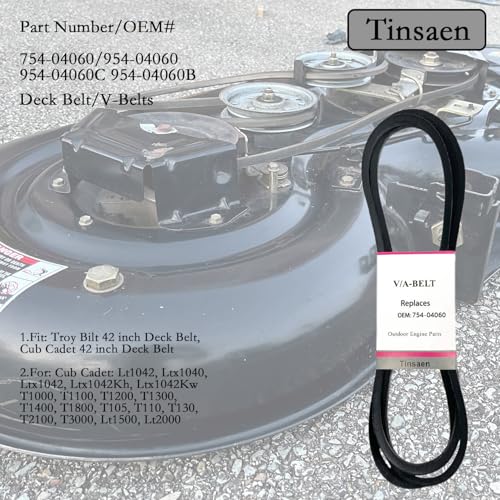 954-04060C Deck Belt Mower V-Belts 754-04060 fit 42 Inch Troy-Bilt/Cub Cadet/MTD/Craftsman 754-04060B,754-04060C,954-04060B,954-04060,754-05056,1/2" x 96-1/2" - size: 1/2" x 96-1/2"