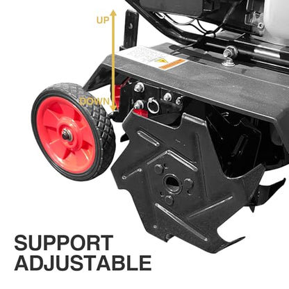 GardenTrax Upgraded Tiller 40cc 4-Cycle Multi-Function Mini Cultivator w/6 Durable Steel Tines