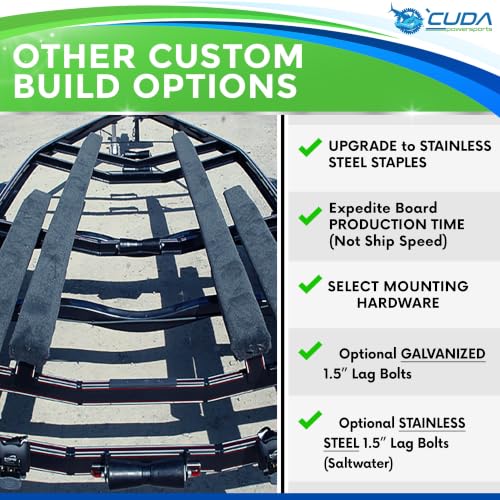 CUDA Boat Bunk Carpet Pair (2x4) 95in Long - Custom Made - size: WOOD-2x4x95in