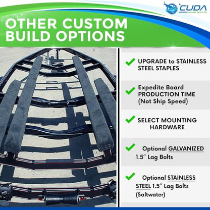 CUDA Boat Bunk Carpet Pair (2x4) 95in Long - Custom Made - size: WOOD-2x4x95in