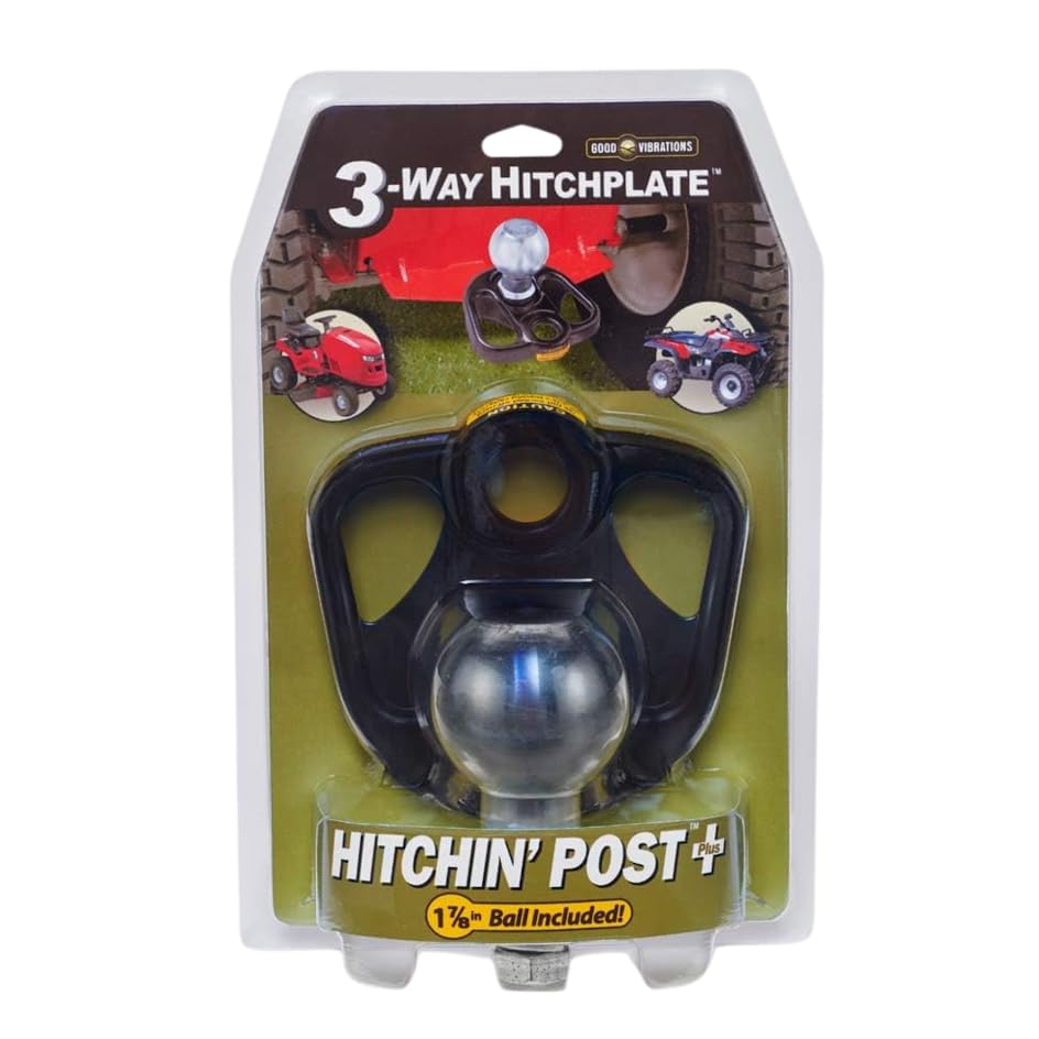 Hitchin' Post Plus Lawn Mower Connector - Multi-Purpose - 3 Way Hitch Plate