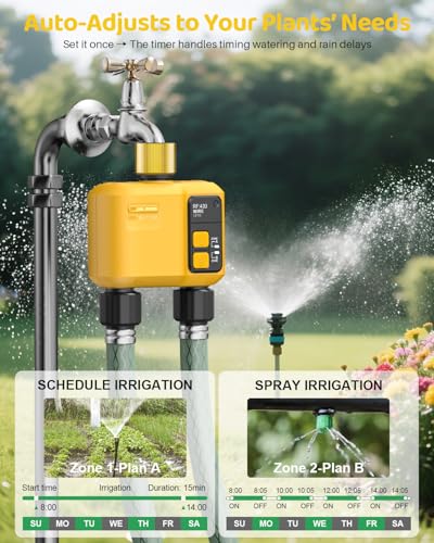 WiFi Water Timer 2 Outlet Garden, Brass Inlet - size: 2 Outlet In