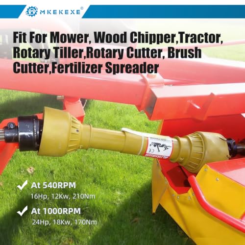 PTO Shaft 1 3/8" 6 Spline End T1 27"-35" PTO Drive Shaft for Tractor T1-680-05B-05B-YIIIP, Series 1 Tractor PTO Shaft, Fit For Mower, Wood Chipper, Tractor, Rotary Tiller, Rotary Cutter, Brush Cutter,