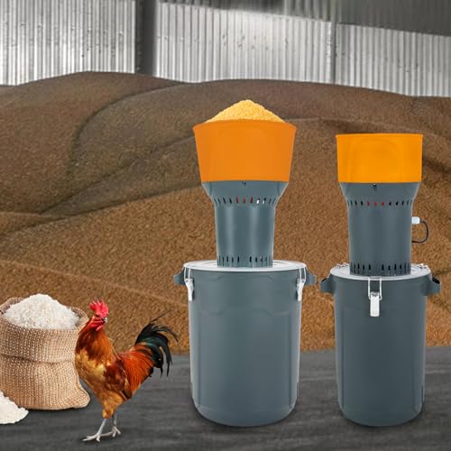 Electric Grain Mill Grinder，Versatile Grain Grinder Mill， Feed Grinder，Electric Corn Grinder，Wheat Grinder，Flour Mill Grinder for Home and Farm Use-6.6 Gallons (25L)/13.2 Gallons (50L) (6.6Gal) - size: 6.6Gal