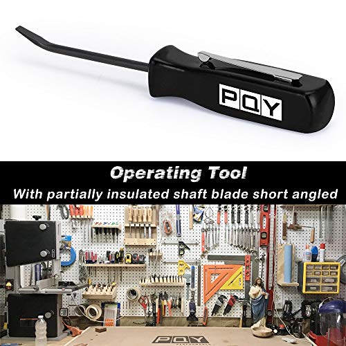 Mini Pocket Pry Bar with Pocket Clip 4.5" Length 3pcs (Black) - color: black